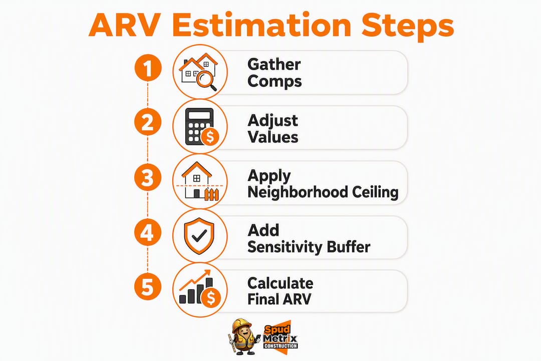 Infographic illustrating ARV estimation steps