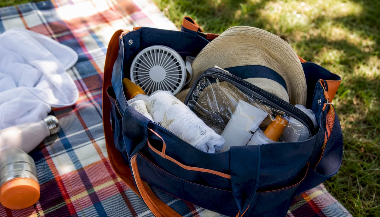Diaper bag summer heat management essentials