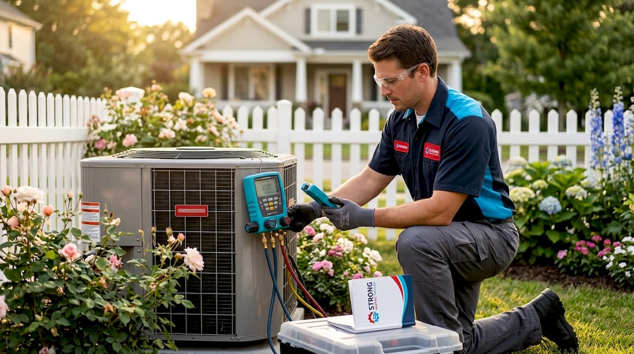 Reading Hvac Contractor Reviews: A Colorado Springs Guide 3 Technician Inspecting Outdoor Hvac System