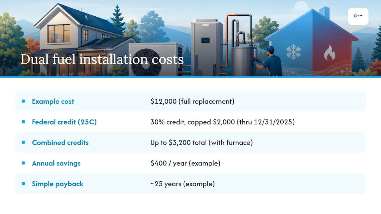 How Much Does a Dual Fuel Heat Pump Cost to Install? — overview diagram
