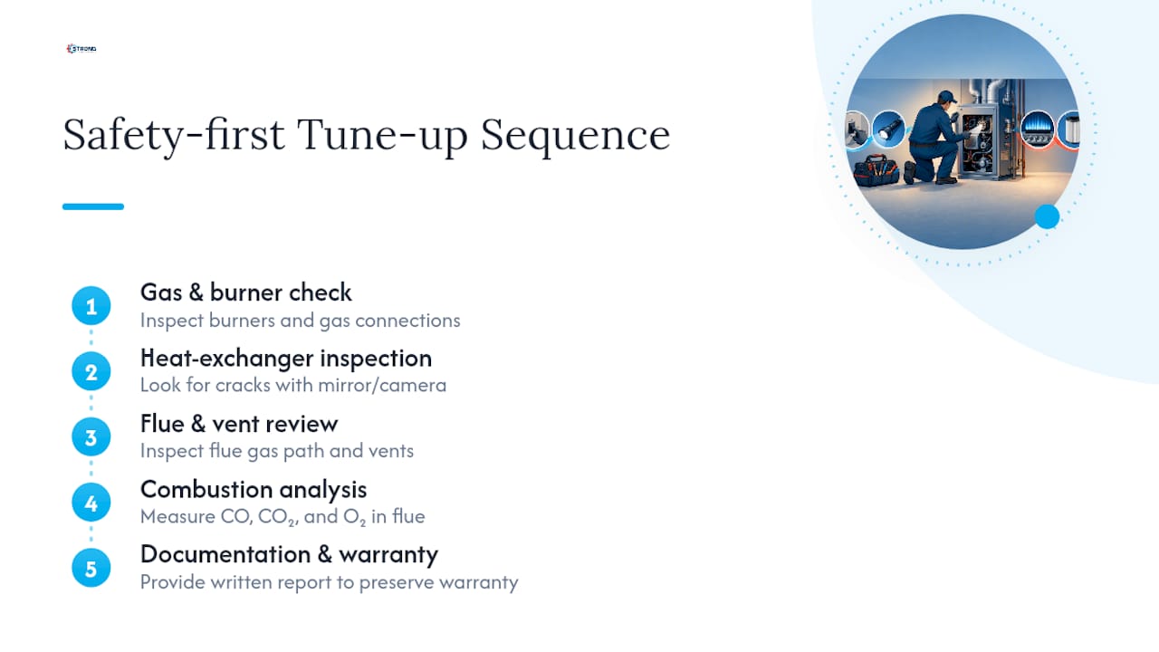 Furnace safety inspection sequence