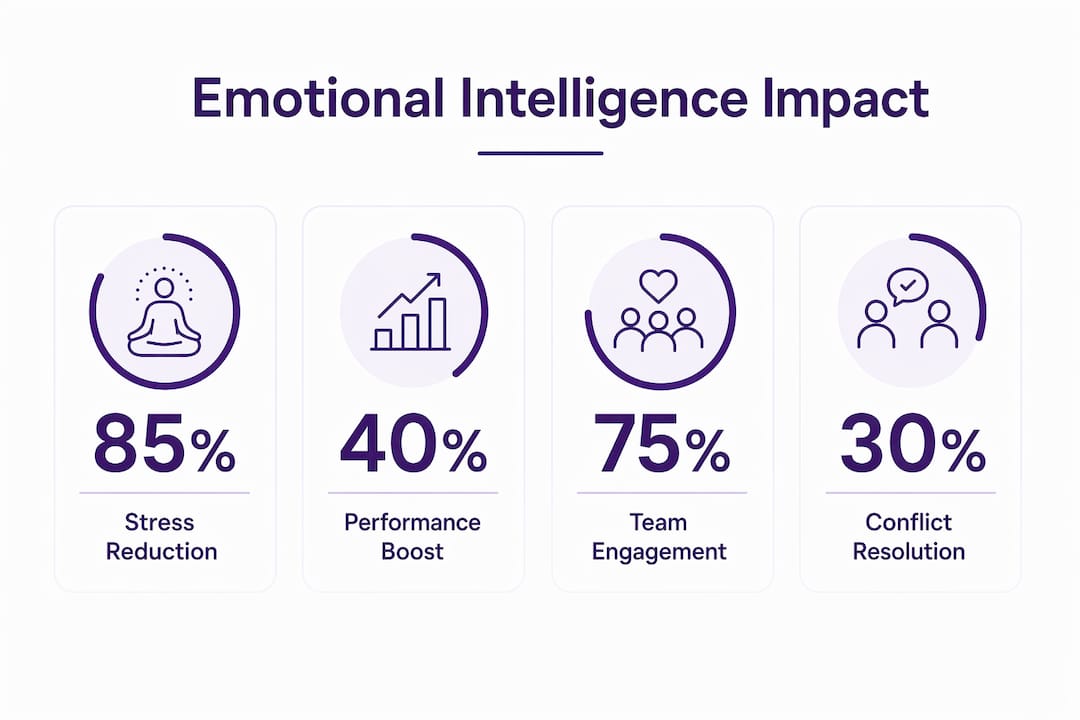 Infographic illustrating emotional intelligence workplace benefits