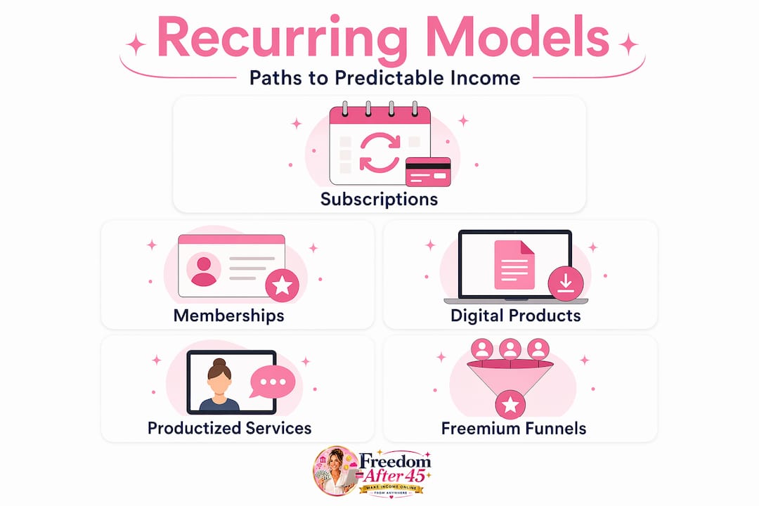 Hierarchy infographic of recurring income models