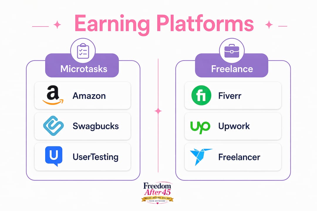 Comparison infographic of online earning platforms