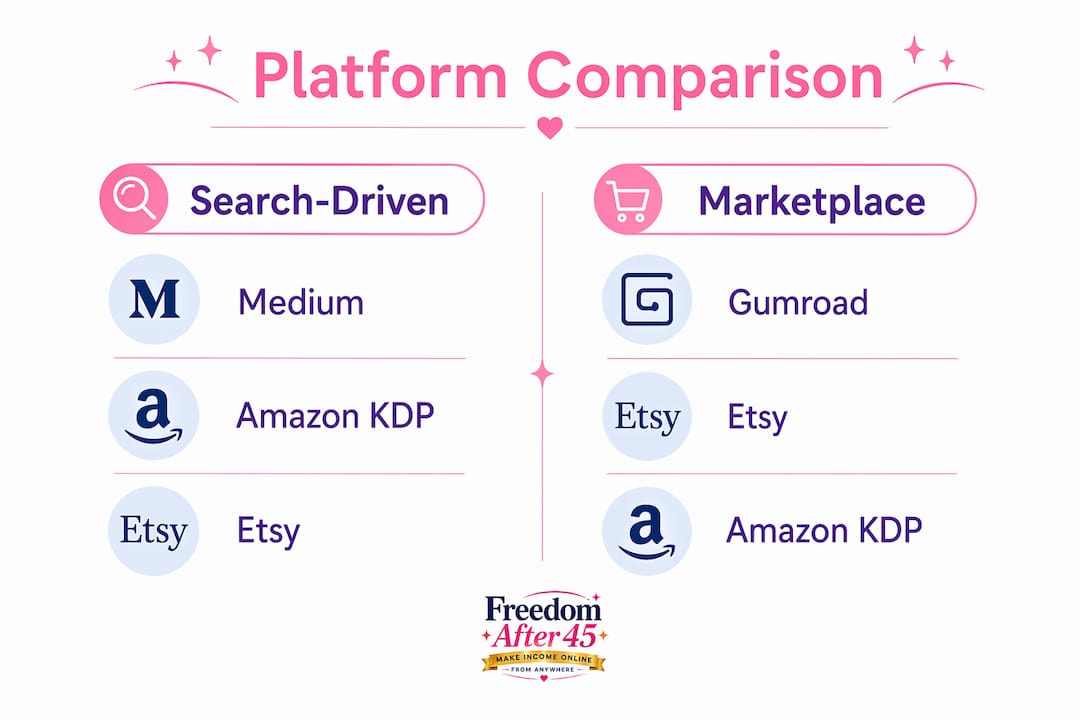 Infographic comparing online earning platforms