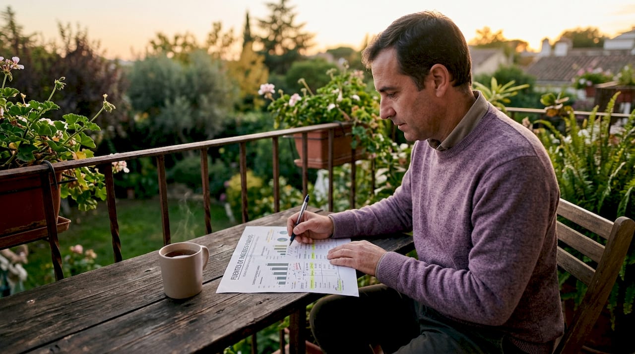 Manos analizando un plan para generar ingresos pasivos
