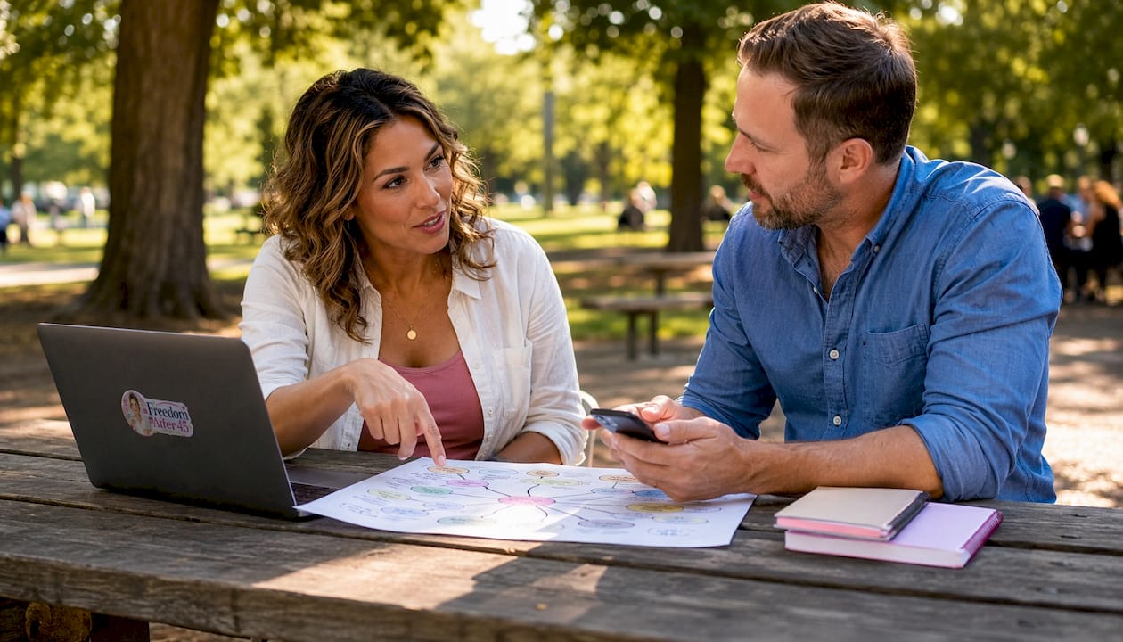 Collaborators planning affiliate content