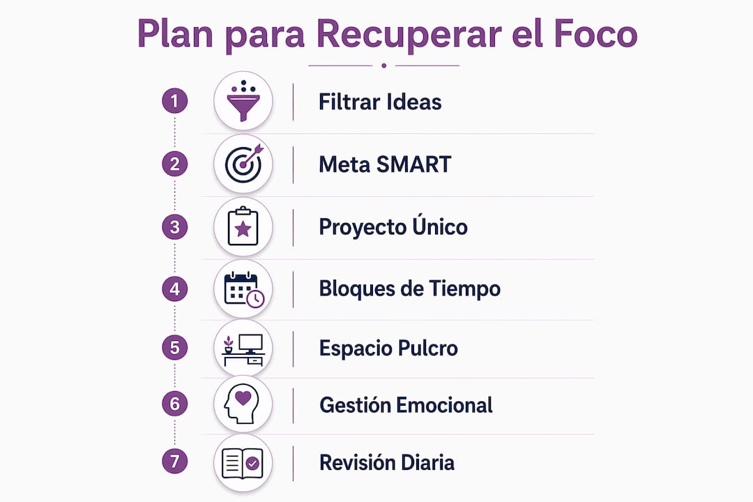 Infografía: guía práctica para volver a concentrarte