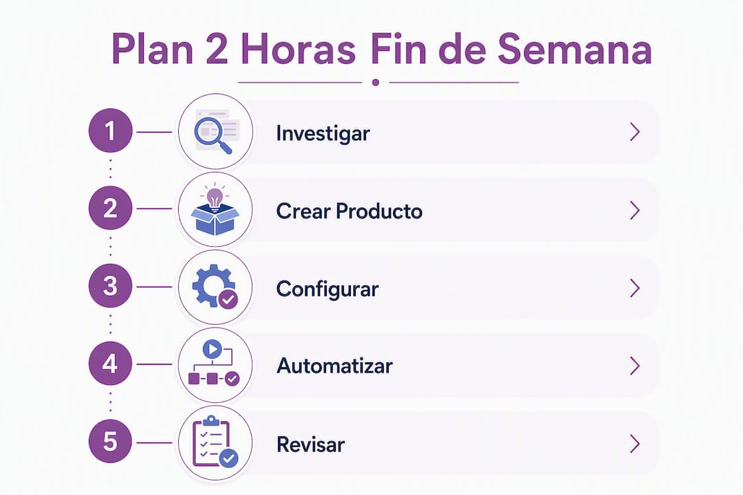 Infografía que te guía paso a paso para organizar y aumentar tus ingresos durante los fines de semana.