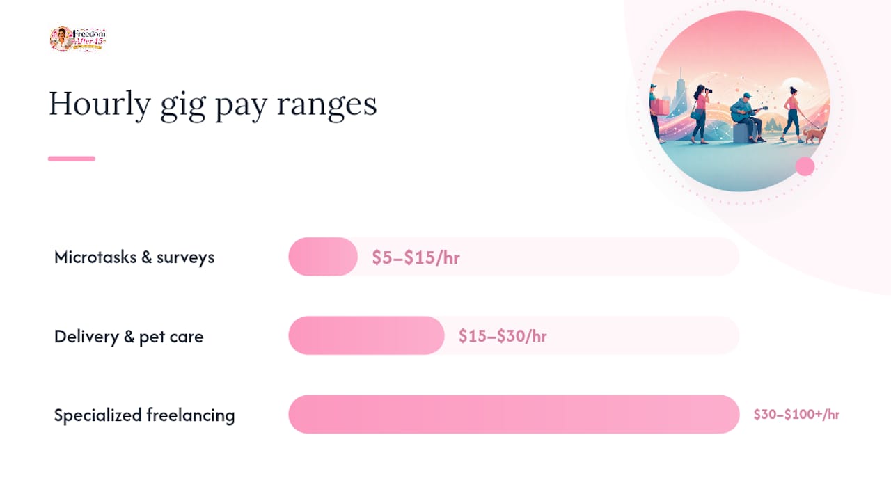 Hourly income comparison among gig economy jobs