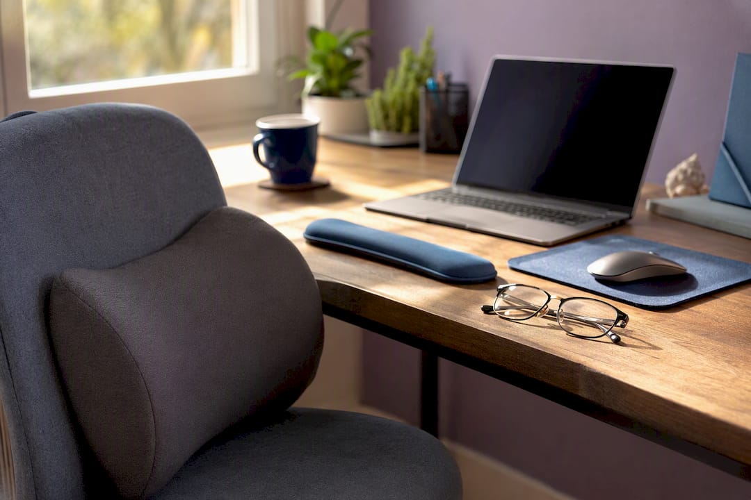 Ergonomic home office accessories for mature workers