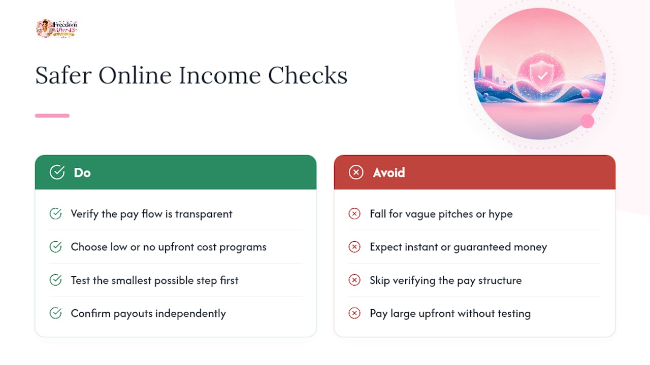 A Safer Way to Build Online Income Without the Guesswork — overview diagram