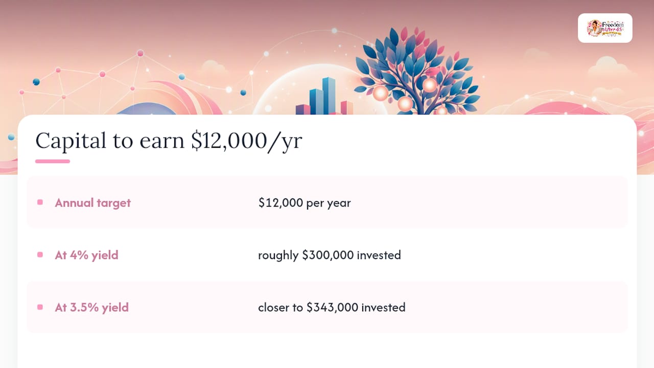 Capital needed for one thousand monthly income