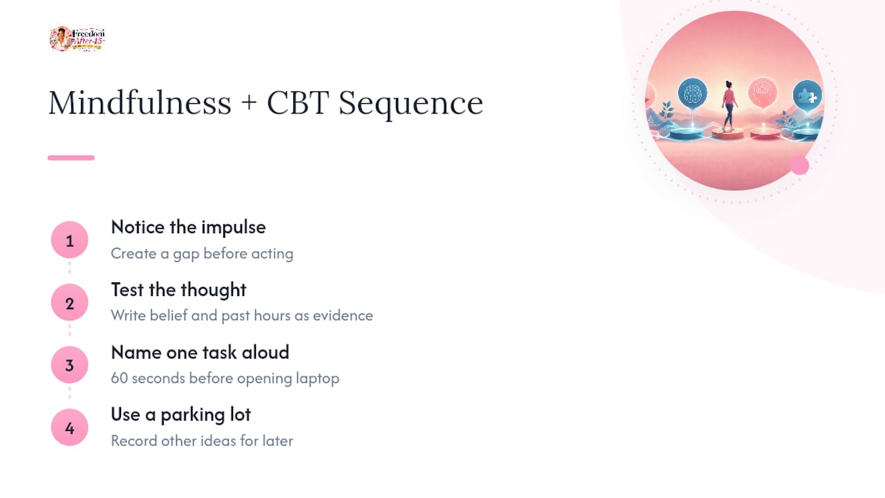 Four-step process for resisting task switching