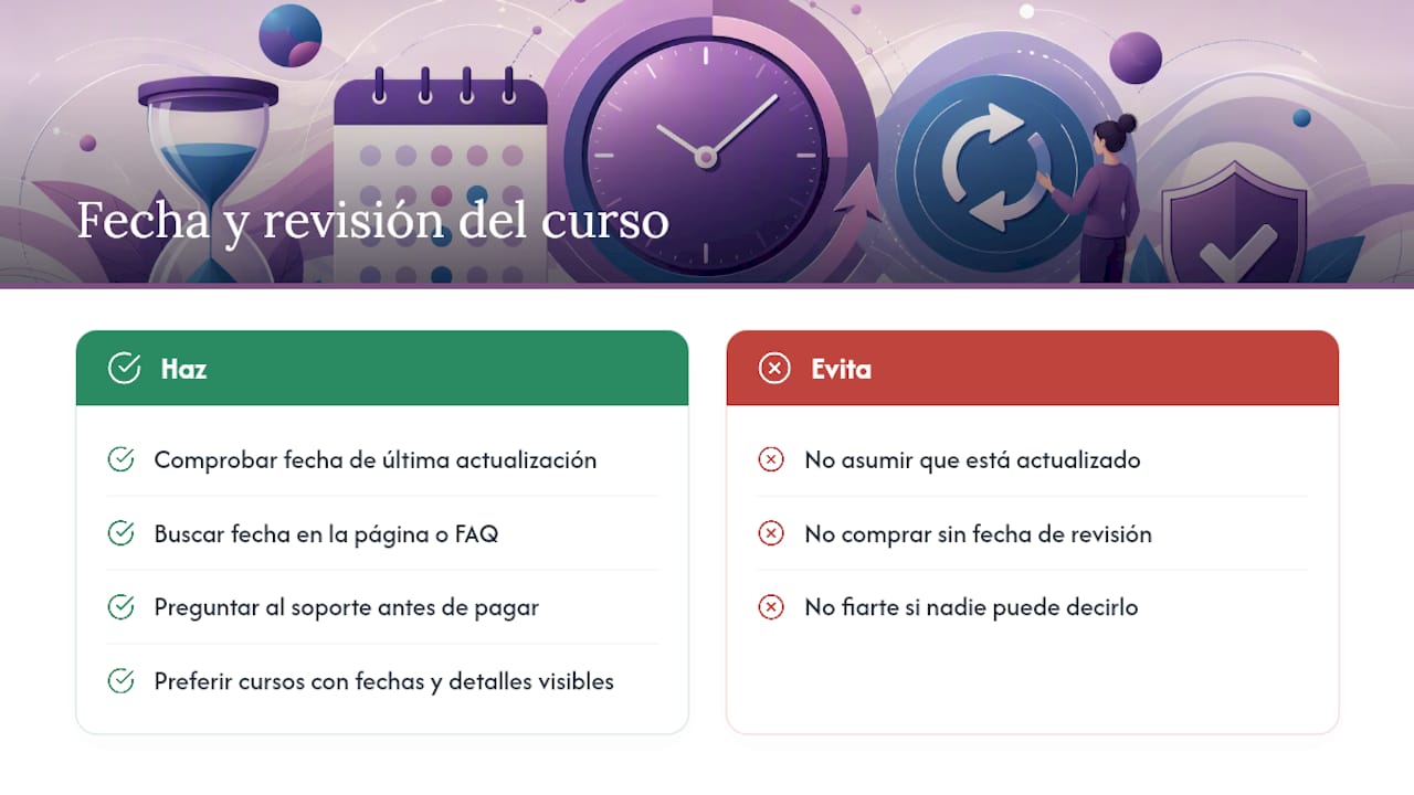 Actualización y fecha de revisión del contenido — overview diagram