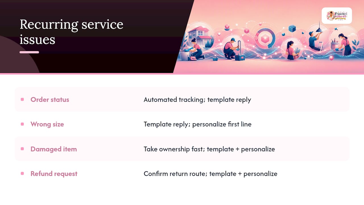 Customer service issues and response workflow
