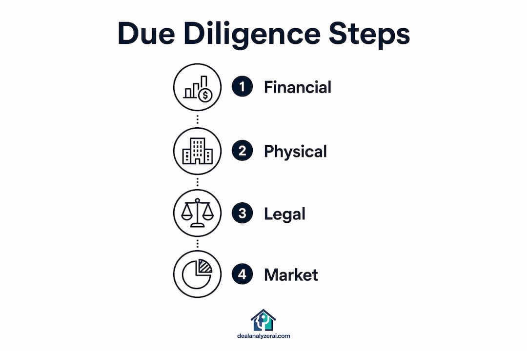 Infographic showing four pillars of due diligence