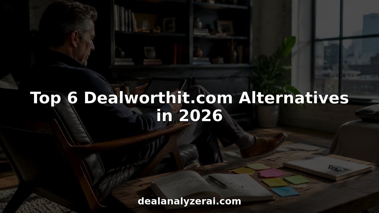 Man using real estate deal analysis software at home table