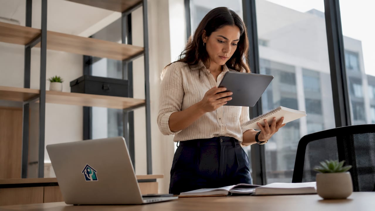 Property manager updating rent information