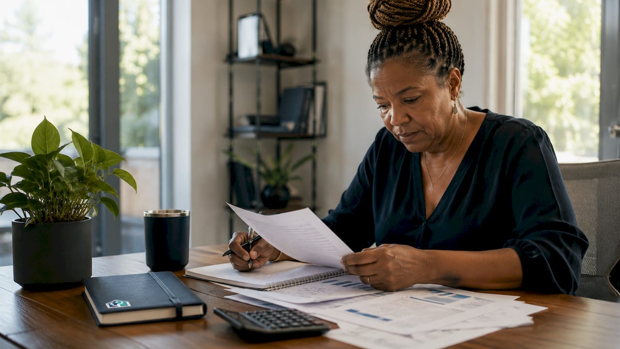 Investor analyzing BRRRR deal papers