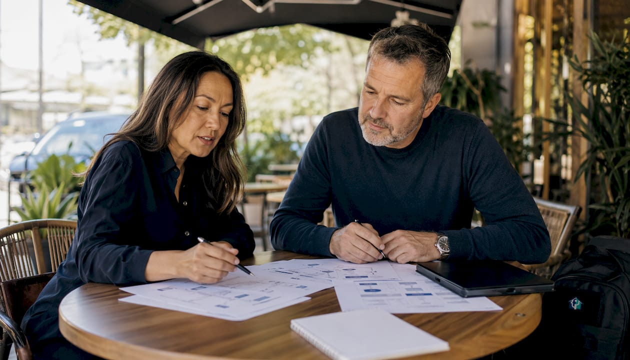 Team reviewing Simular Pro diagrams
