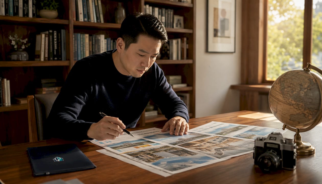 Investor reviewing off-market property reports