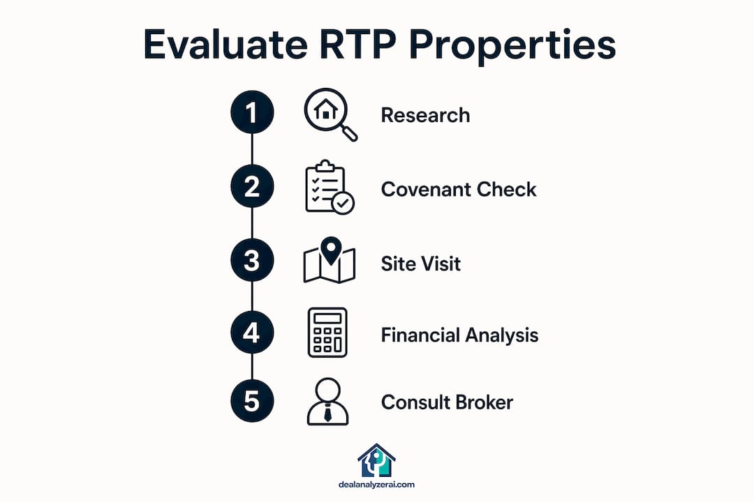 Infographic showing property evaluation steps