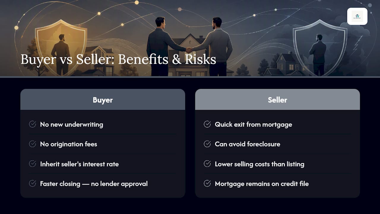 Comparison of buyer and seller pros and cons in subject-to deals
