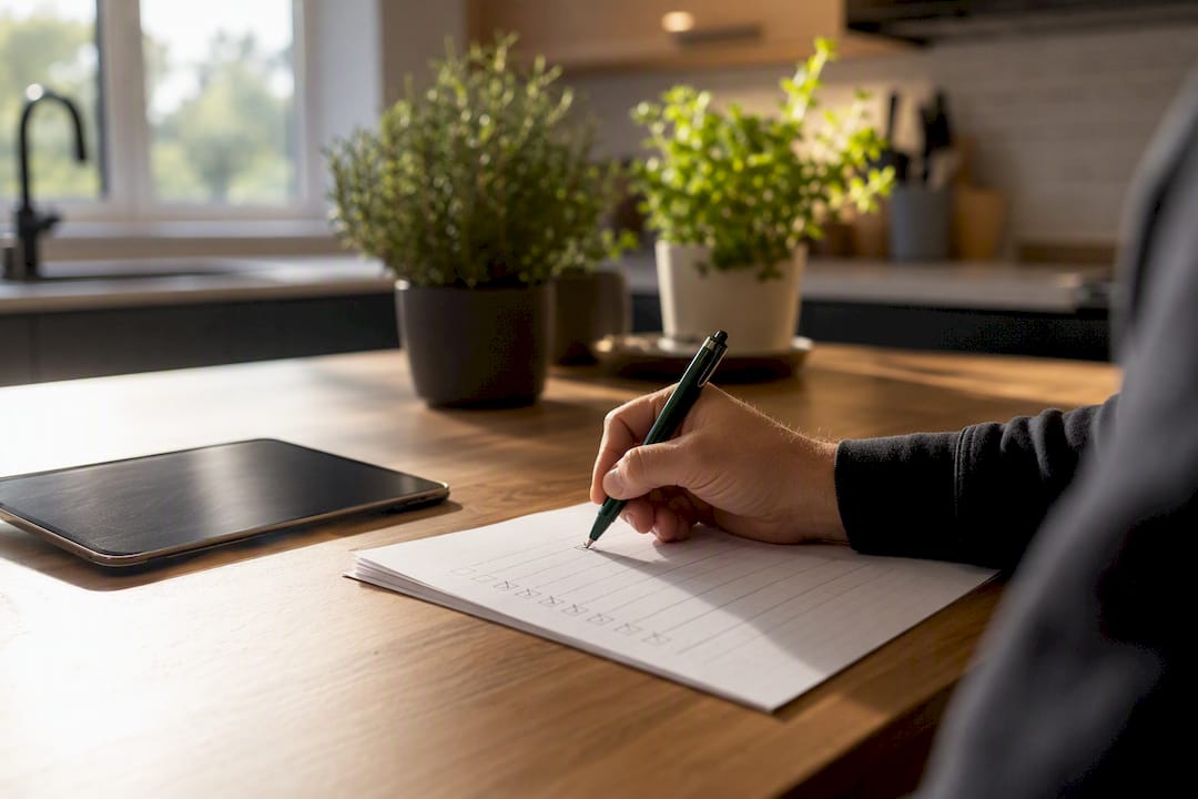 Hand checking rehab budget checklist
