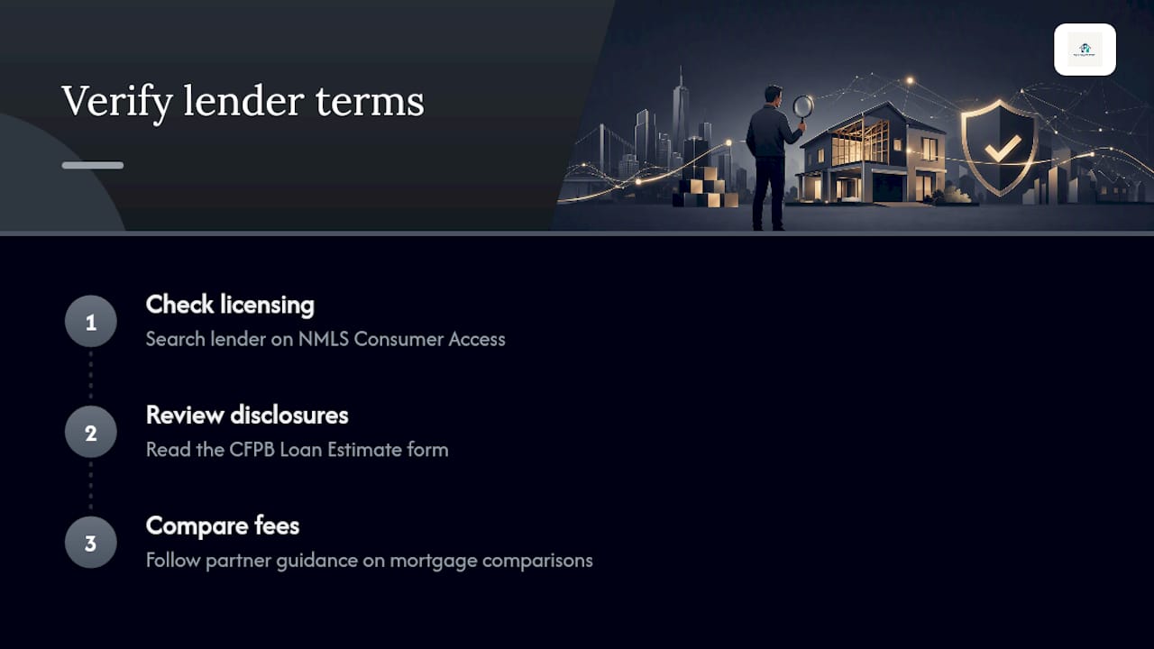 Verify Lender Terms Before You Sign Anything — overview diagram