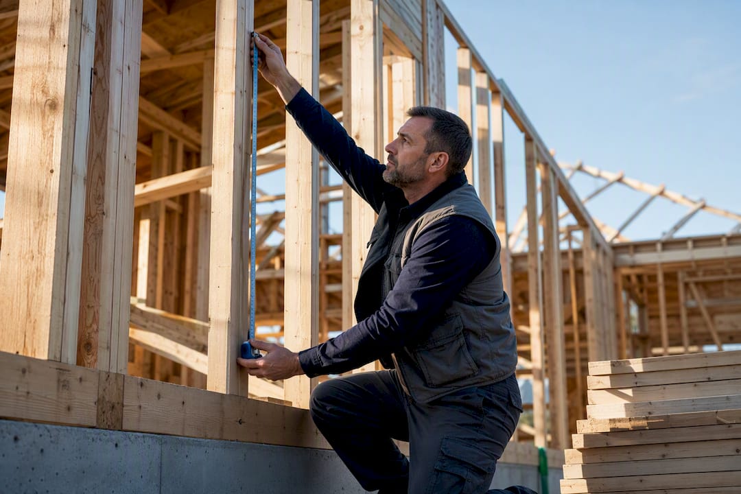 Measuring framing during rental home reconstruction