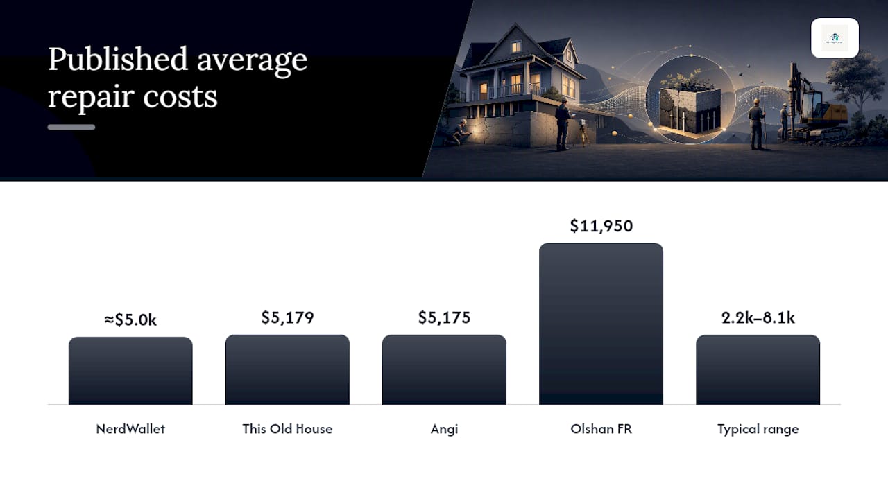 Comparison of foundation repair cost ranges