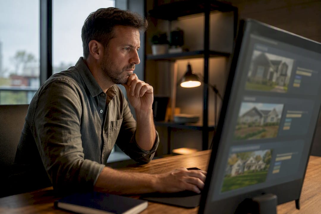 Investor reviewing comparable property sales