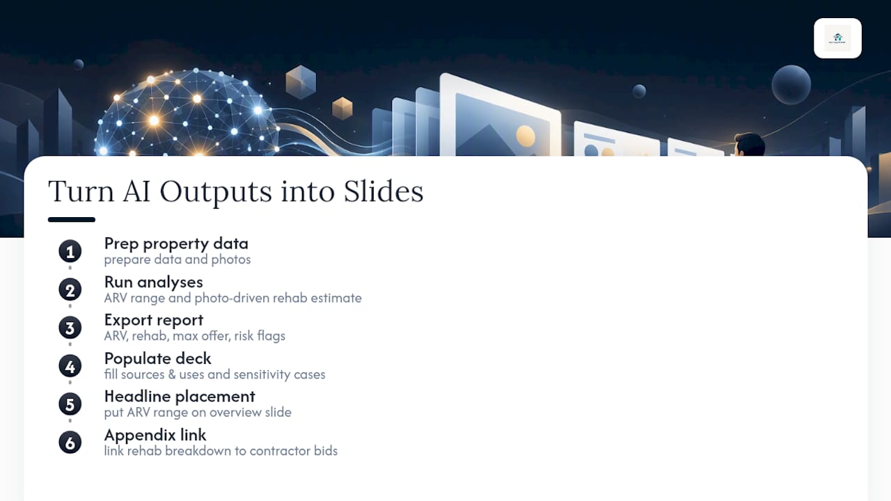 Turning DealAnalyzerAI Outputs Into Deck-Ready Slides — overview diagram