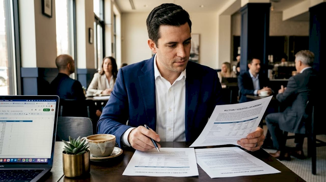 Investor comparing DSCR and conventional loan documents