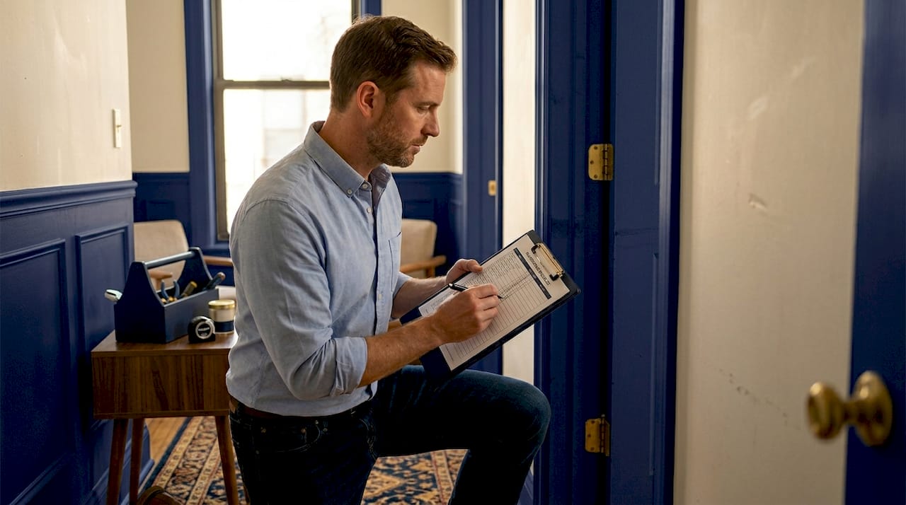 Owner inspects rental apartment for appraisal