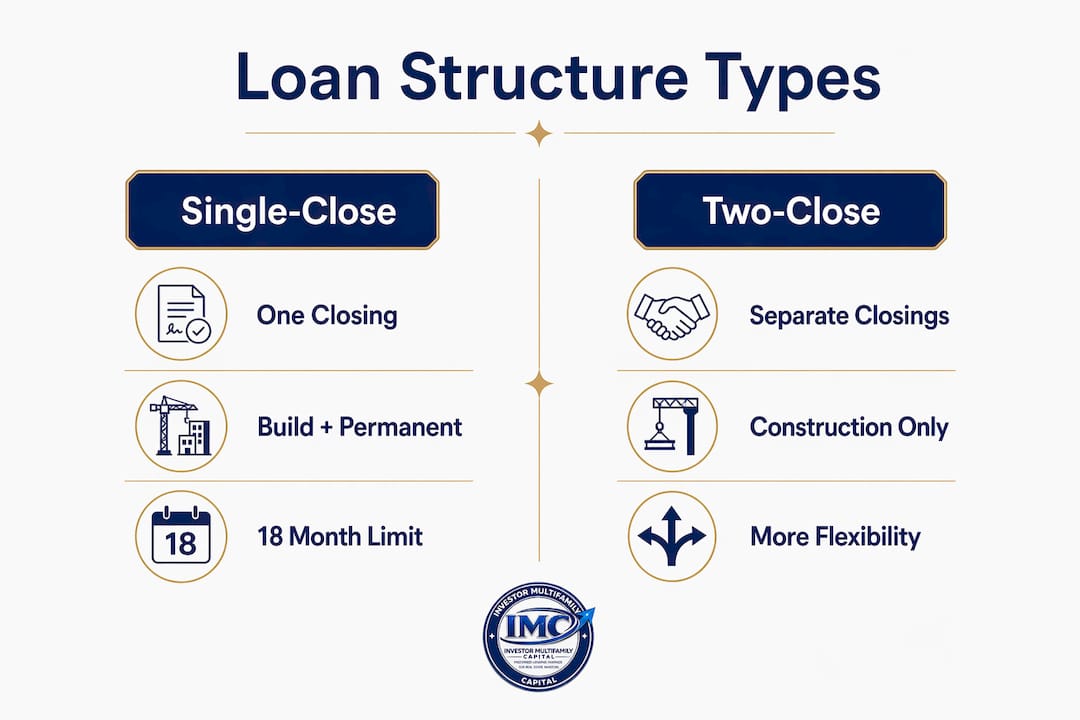 Infographic comparing single-close vs two-close loans
