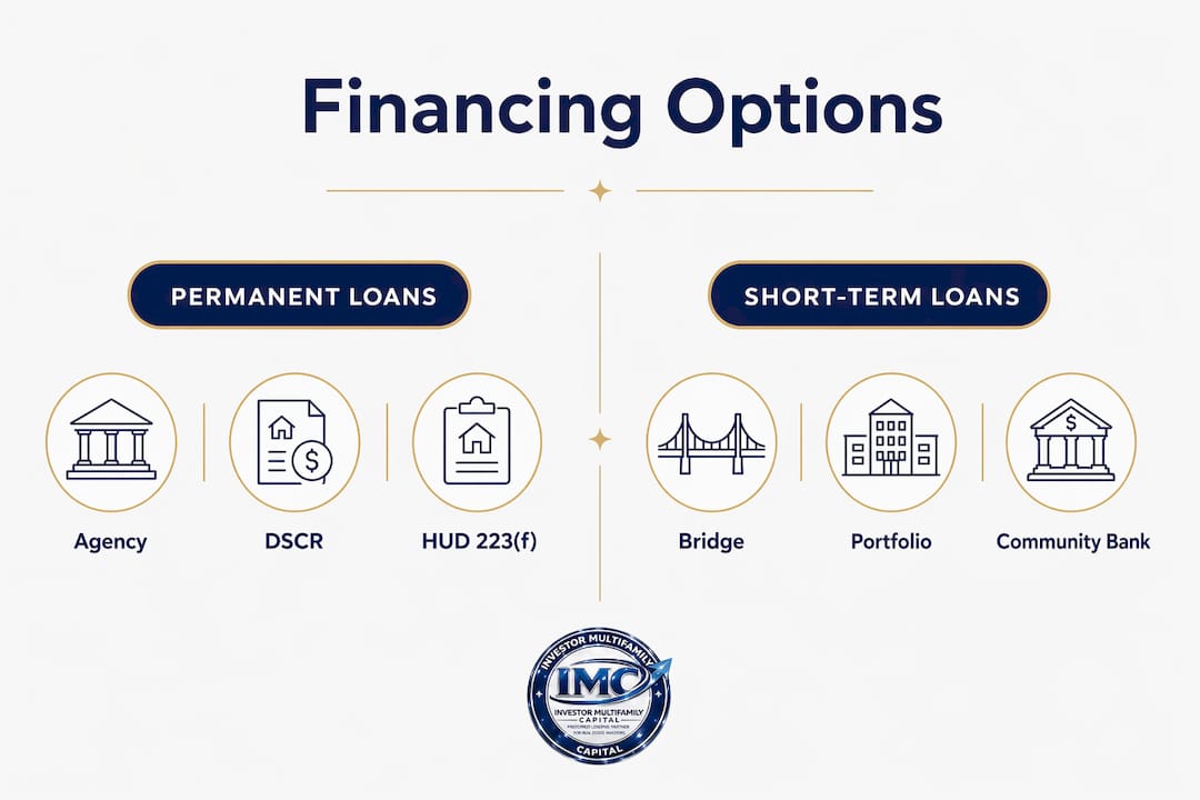 Infographic comparing multifamily loan options