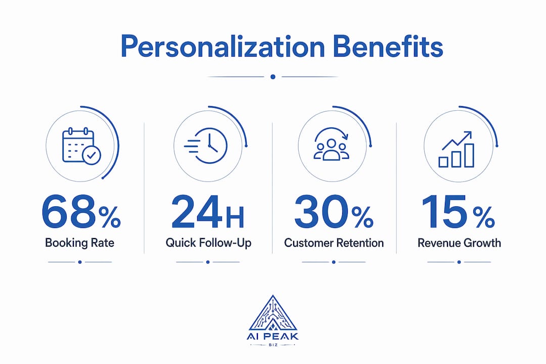 Infographic showing key benefits of personalized home services