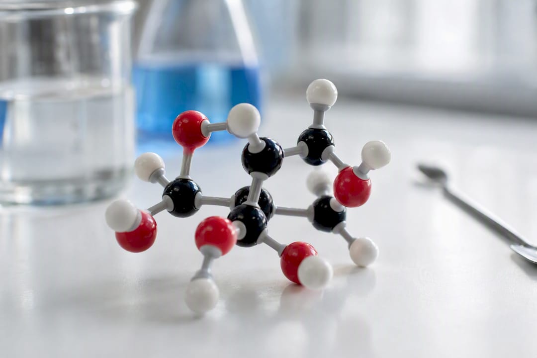 Molecular model of inositol sugar alcohol
