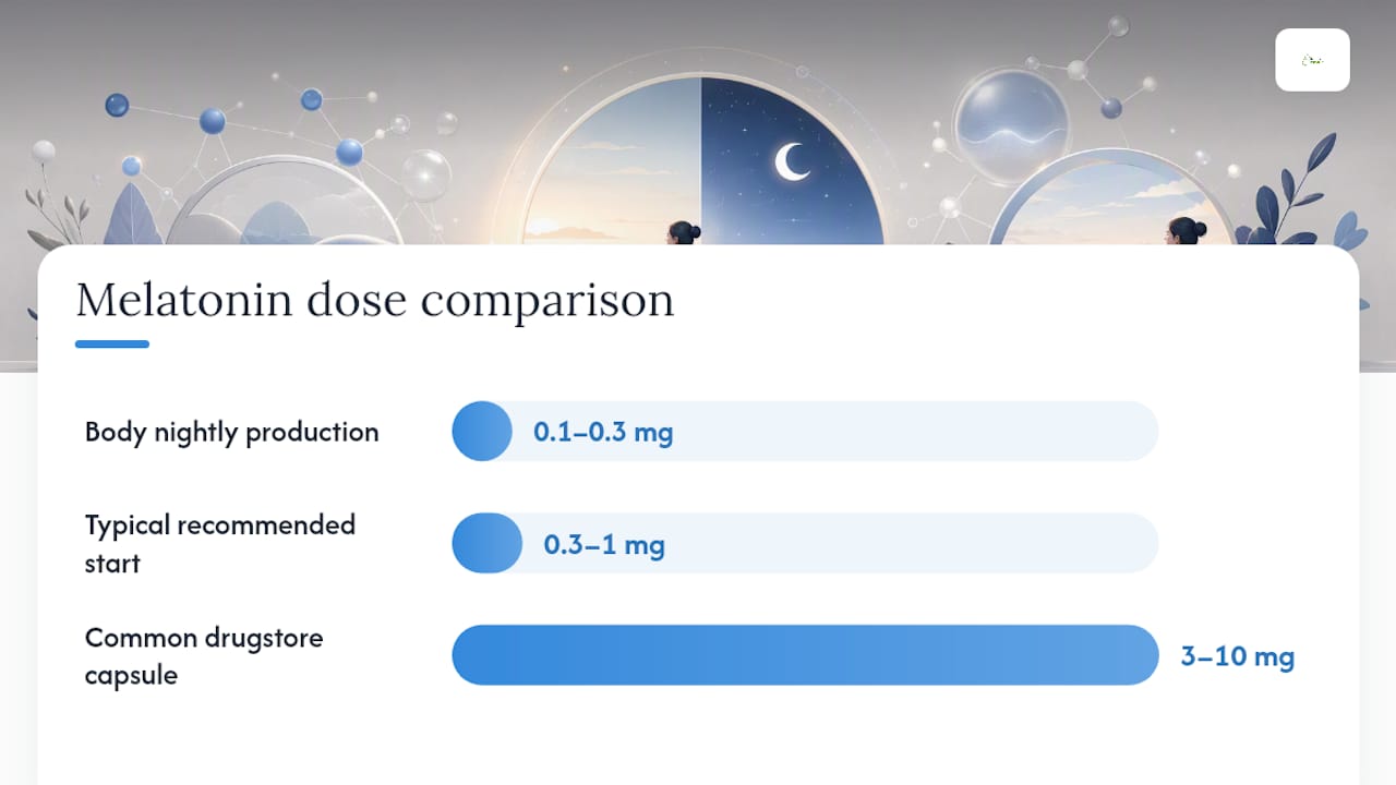 Comparison of natural and supplement melatonin doses