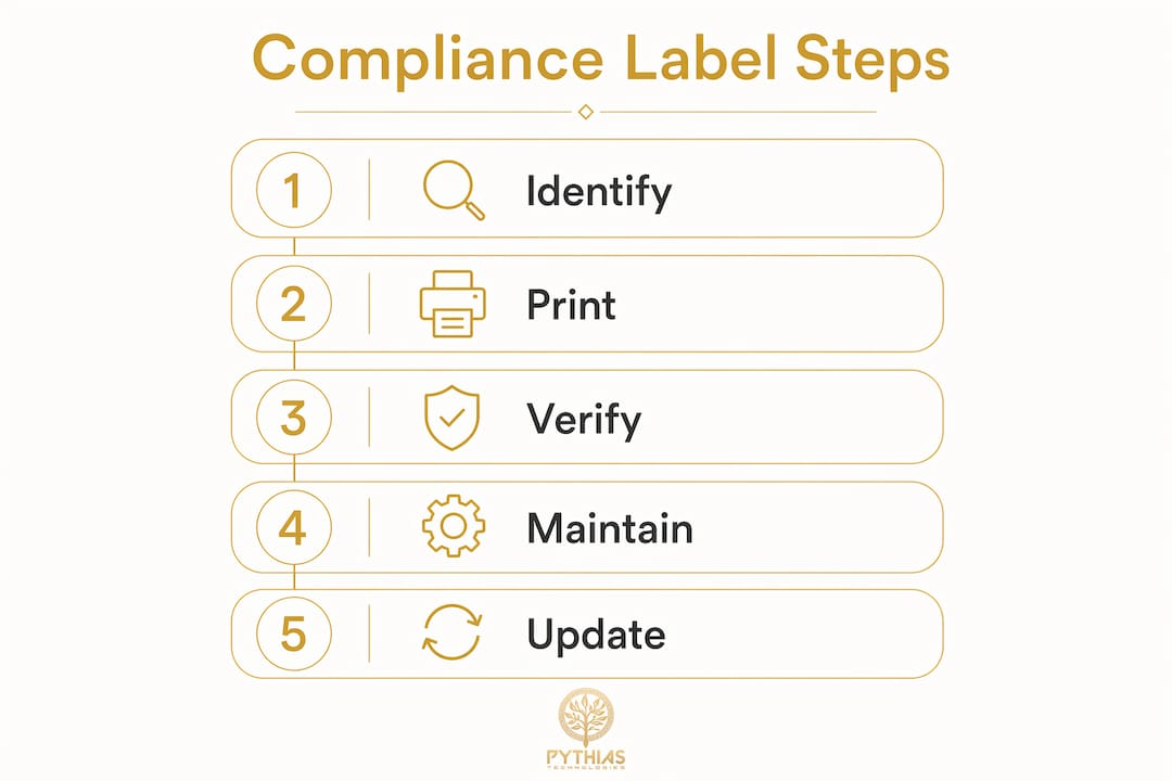 Infographic of garment compliance labeling steps