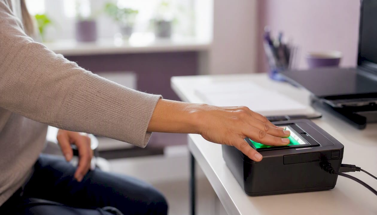 Caregiver fingerprinting for background check
