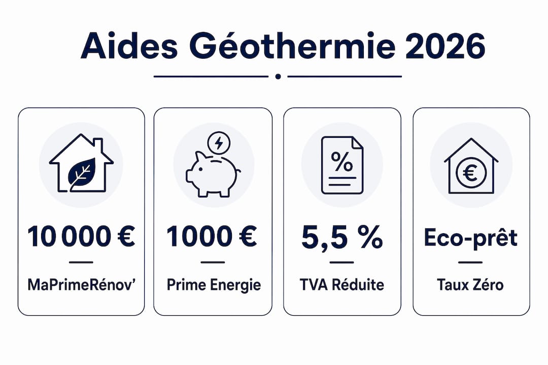 Tout savoir sur les aides financières pour la géothermie en 2026 : notre infographie complète