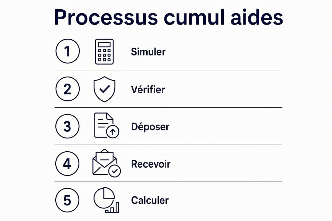 Infographie : les différentes étapes pour cumuler vos aides en 2026