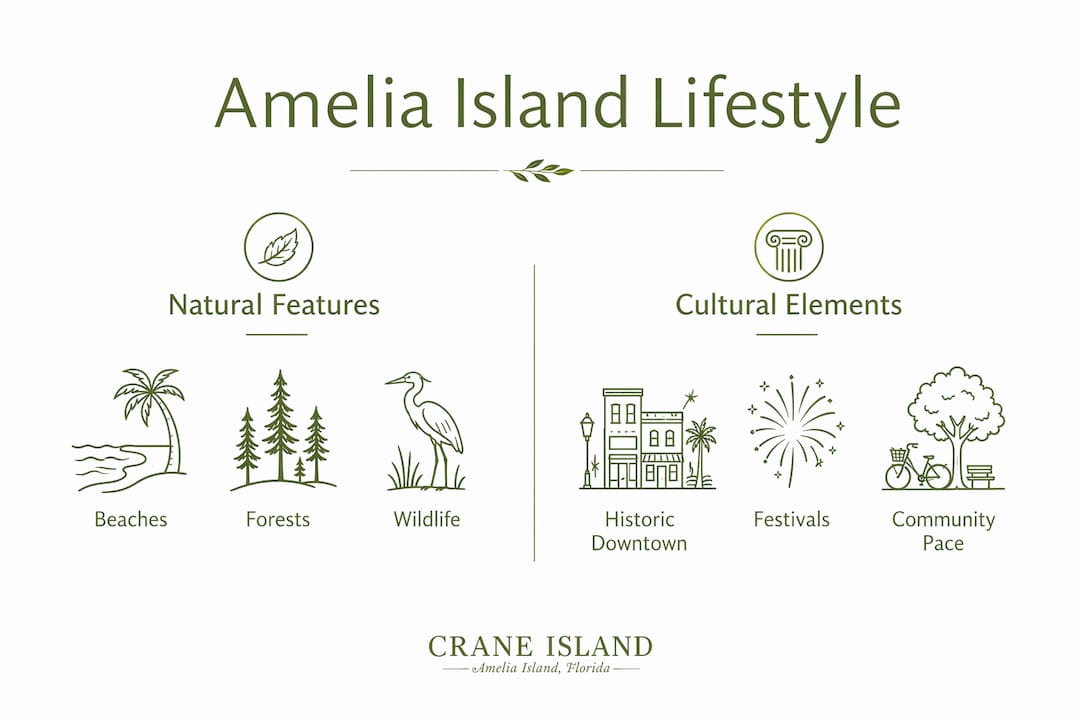 Infographic showing natural and cultural features