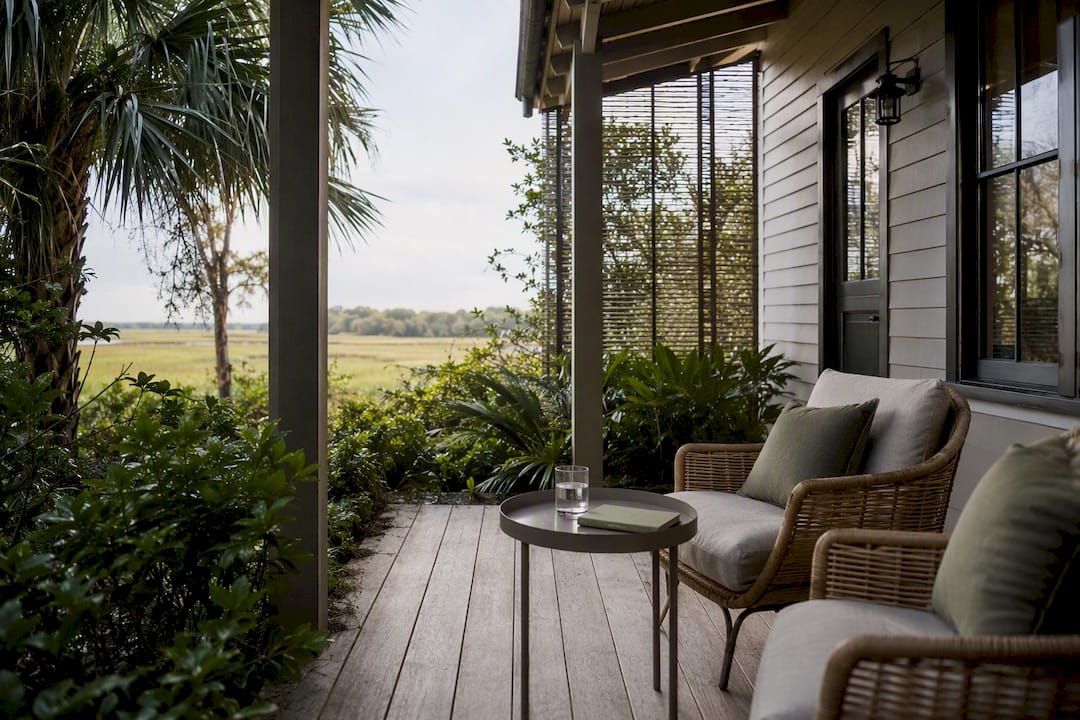 Private screened porch outdoor space