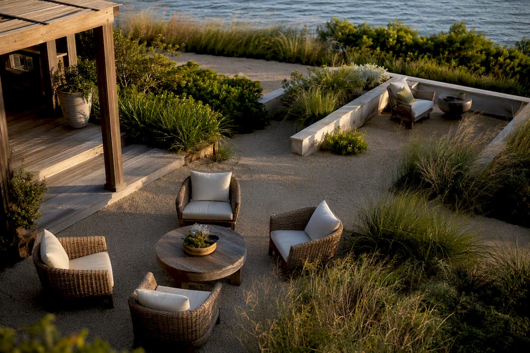 Outdoor gathering and retreat spaces for families