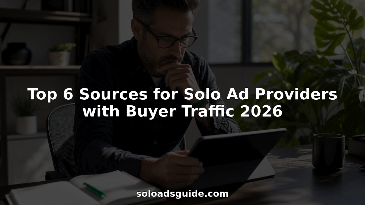 Solo ads strategy illustration for Top 6 Sources for Solo Ad Providers with Buyer Traffic 2026