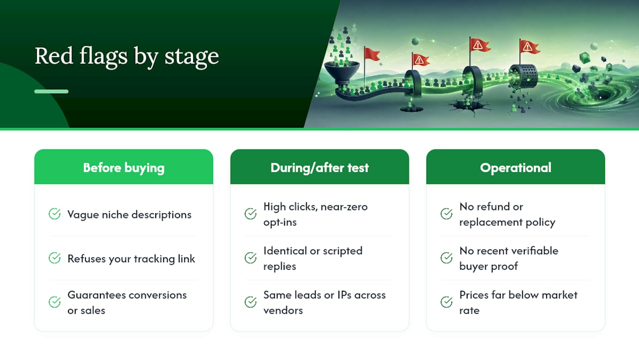 What Red Flags Signal a Recycled or Low-Quality List? — overview diagram